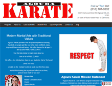 Tablet Screenshot of agourakarate.com
